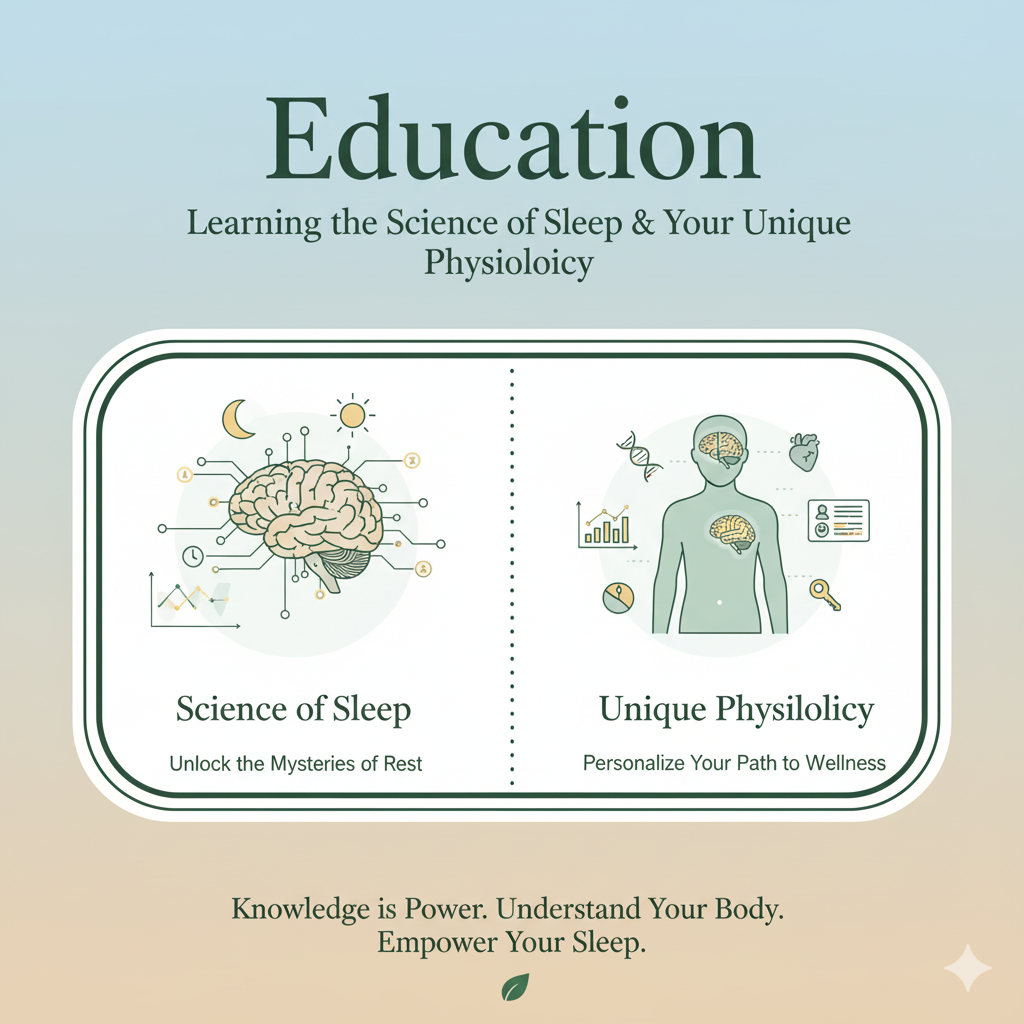Education: Learning about the science of sleep and how your unique physiology works.