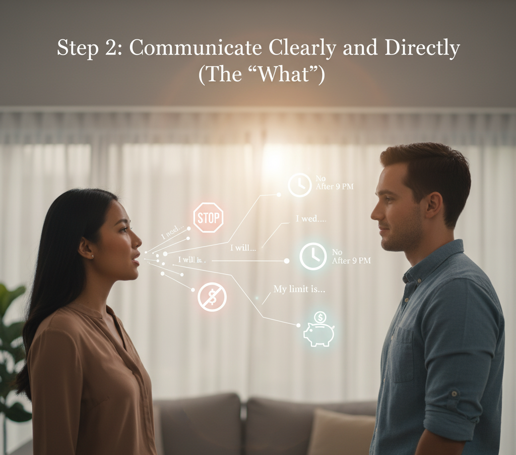 step 2 communicate clearly and directly the what