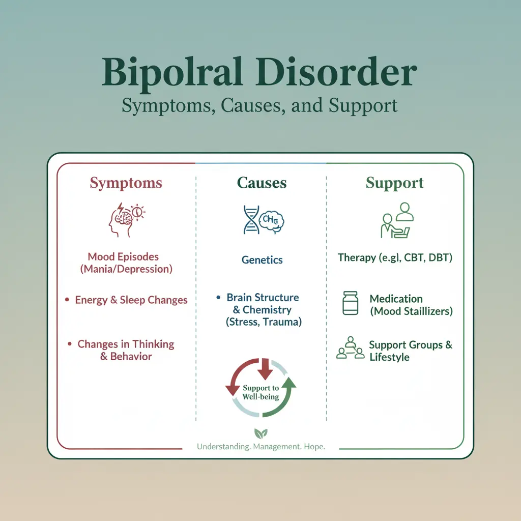 Bipolar Disorder Symptoms, Causes, and Support​